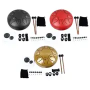Tongue Drum 6 Inch 8 Note Clear Resonant Pleasant Sound Worry Free Steel Han HR6