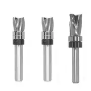 "1/4"" 8mm Shank Flush Trim Router Bit Solid CNC Carbide Trim Router Bits for Wood Trimming"