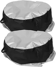 ULTECHNOVO 2 Pack Rv Tire Covers Car Truck Tire Wheel Protector Sturdy Material Storage Bag for Caravan Compact and Portable Fits Vehicles