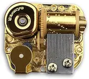 Music Box Part Golden Wind Up Sankyo Musical Movement for DIY Musical Boxes (60 Tunes Option) (Rock a Bye Baby)