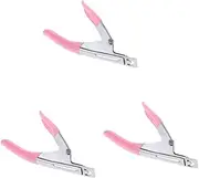 Ipetboom 3pcs Nail Art Manicure Stainless Steel Nail Cutters Set Cuticle Scissors Trimmer French Tip