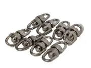 Lot of 8: Silver Swivel Ring Hooks, Chain, Link, Connector, Spain