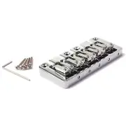 L Shape Saddle Chrome Bridge String Spacing For 5 String Bass Guitar Repair