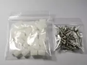 40 Blum 8 MM Plastic Dowel Iinserts with 40 Blum Screws