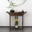 Neo-chinese Style Console Table Hall End Table Side Table w/ Drawer Unique Shape