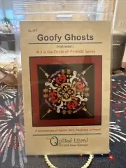 "Goofy Ghosts" Applique Halloween Pattern by Karen Eckmeier. 25"x25" Uncut