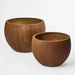 [OneWorld Collection] Jerico Set of 2 Planter Rust Look
