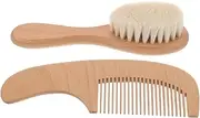 OFFIGAM 1Set Hair Brush and Comb Soft Bristle Scalp Scrubber for Newborns Gentle Bath Brush and Grooming Tool Durable Handle Present for Showers and Birthdays