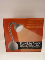 Flexible Neck USB Desk Lamp With touch Sensitive Button And Dimmer Control.