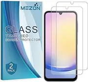 [MEZON] [2 Pack] Tempered Glass for Samsung Galaxy A25 5G - Crystal Clear Premium 9H HD Screen Protector - Case Friendly, Shock Absorption (Galaxy A25 5G, 9H)