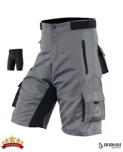 Deckra Mens Cycling MTB Short Bicycle Baggy Short Padded Liner Off Road Racing