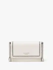 Morgan Crystal Inlay Flap Chain Wallet