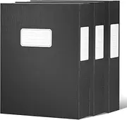 JiaWei File Case (3 Pack), Document Organizer. a4 File, Black 9.4 x 1.8 x 12.7 inches (24 x 4.5 x 32.2 cm) Document Case, Wide 1.8 inches (4.5 cm) Folder A4 Binder Capacity of 400 Sheets