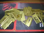 5 Sets Deezio 1" Brass 46 Pcs Interlocking Stencil Set of Numbers & Letters Kit