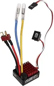 Brushed ESC, Waterproof Dustproof Brushed ESC Electric Speed Controller, ESC Brushed Motor 6V 3A BEC with 3 Modes for 1/10 RC Car, Truck Models, Boat Models, Tanks