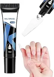 Nail Glue Gel | Extra Strong Nail Extension Glue Base Coat | Tips Art Design Tools, Multifunctional Fingernail Polish Base for Beginners, Professionals