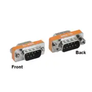 DB9 Male to Male Null Modem Mini Adapter Low Profile RS-232 Crossover 9 Pin
