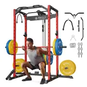 Heavy Duty Power Rack, LAT Pulldown, 1200lb Capacity, Home Gym