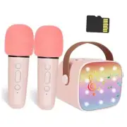 Kids Karaoke Machine, Portable Bluetooth Speaker with Wireless Microphone,
