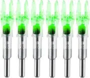 6PCS X Lighted Nocks for Arrows with .204 .233 .244 .246 Inside Diameter Green