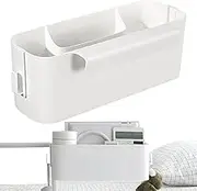 Bedside Table - Bedside Storage Shelf, Bedside Tray | Bunk Bed - No Drilling - Rectangular Bedside Alternative, White Bunk Bed Organiser, Hanging Bed