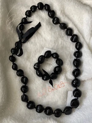 Hawaiian Kukui Nut Lei Necklace & Bracelet Wristlet Lot