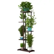 5 Floors 6 Potted Flower Stand Indoor Plant Shelf Metal Support Frame Garden Bal