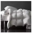 ROYOLIVING PREMIUM FEATHERS DOWN KING SIZE DOWN COMFORTER - WHITE - 100% COTTON