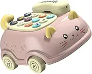 Yardwe Plastic Material Safe Toys Educational Phone Story Machine 12 Keys Musical Toys for Boys and Girls Development