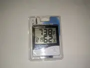 Digital LCD Room Thermometer Indoor Hygrometer Humidity Meter Alarm Clock, HTC-1