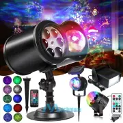 Halloween Christmas Projector Light 26 HD Effects 3D Ocean Wave Waterproof+Timer