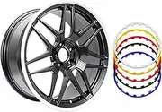 Heavy Duty Car Rim Protector, 16-21 Inch Alloy Rim Guard, 4-Piece Rubber Tire Edge Trim, Protecting Tires from Scratches, Easy to Install, Suitable for Most Vehicles,16inch,White