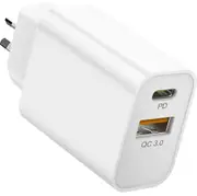 20W USB Type-C Dual Port PD Fast Charger Power Adapter