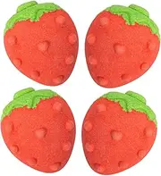 Cute 4 Pack Strawberry Aroma Bath Salt Bath Set for Boys and Girls Relaxing Bubble Bath Essential Oil Bath Spa Experience at Home