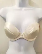 Wonderbra Strapless Convertible Straps Push Up Bra 36B White 7154 Vintage 90's