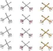 [LIFKOME] 24pcs Nose Earrings Studs Nose Ring Nose Jewelry for Women Nose Piercing Jewelry Nose Piercings Nose Piercing Ring Stainless Steel