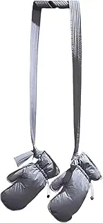 [APLVFFZH] Winter Ski Mittens Soft with Long Rope Adjustable Tightness Hanging Ski Gloves