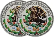 Obesntln Mexican Flag Patch, Mexican Flag Patch, Patriotic Mexican Flag Emblem | 2 Pieces Decorative Cute National Emblem Patch Portable Patch for