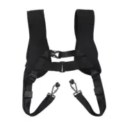 Double Camera Shoulder Tethers Straps with AntiSwing Bumpers for DSLR Stability