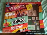 Milton bradley 4 in 1 board game scrabble,clue,sorry,yahtzee
