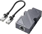 150W GigE PoE Injector with ABS ESD, Dishy V2 to RJ45 Adapter, 12V to 48V DC Step UP Converter, Ethernet Adpater Kit for Dish V2 Internet Kit