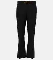 [Valentino] Valentino VLogo Chain wool and silk pants AU 12 black
