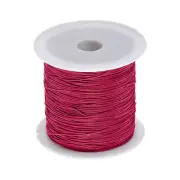 1 Roll Nylon Beading Thread Knotting Cord 0.6mm 50 Yards Satin String, Maroon