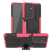 MCC Heavy Duty Samsung Galaxy S21 Ultra 5G Shockproof Case Cover SM-G998 [Pink]