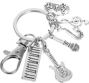 [ERINGOGO] Inspirational Musical Instrument Keychain for Music Lovers Guitarist present for Christmas Birthday Graduation and Music Students Lightweight and Backpack Accessory
