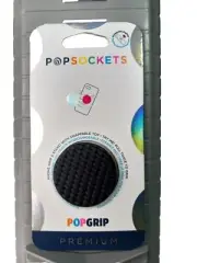 Premium Popsockets PopGrip Carbonite Weave - Black, Swappable PopTop