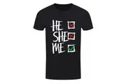 Grindstore Mens He She Me T-Shirt (Black/White) (3XL)