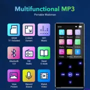 2.4" Metal Touch MP3 MP4 Music Player Bluetooth5.0 Speaker FM Video Recorder 32G