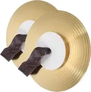 JOINPAYA 1 Pair Cymbals Musical Drums Shakers Percussion Instruments Mini Performance Cymbal Small Instrument for Hand Instrument Small Hand Instrument Alloy Golden