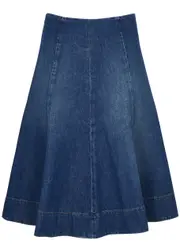 Khaite Lennox Denim Midi Skirt - 4 (UK8 / S) 4 (UK8 / S)